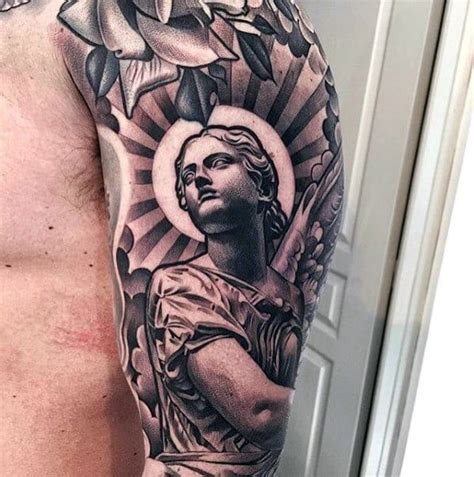 angel tattoo statue